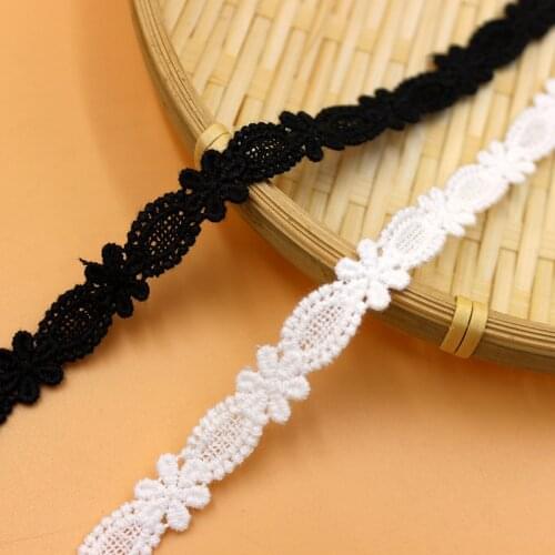 20Yards 1cm High quality Water Soluble Lace Trim Braid Lace DIY Garment Accessories Embroidery Fabric