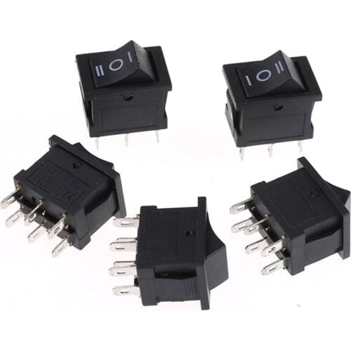5pcs/lot ON/OFF KCD2 203 6P Boat Rocker Switch Car Dash Dashboard Truck 6A/250VAC 10A/125VAC