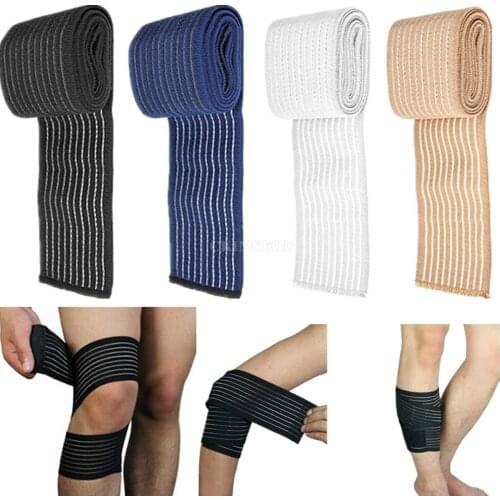 500Pcs/Lot 15-70 Inch Elastic Sports Bandage Wrist Knee Ankle Elbow Calf Arm Support Wrap Knee Band Brace