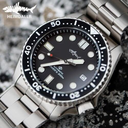Heimdallr Sharkey SKX007 Automatic Dive Watch 316L Steel Sapphire Crystal 20ATM Water Resistance NH35 Mechanical Diver Watches