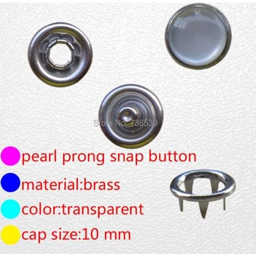 FREE SHIPPING 1000sets 10mm preal prong snap button with good quality