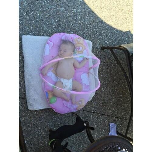 Baby Bed Portable Folding Travel Bed Canopy Mosquito Net Tent With Pillow