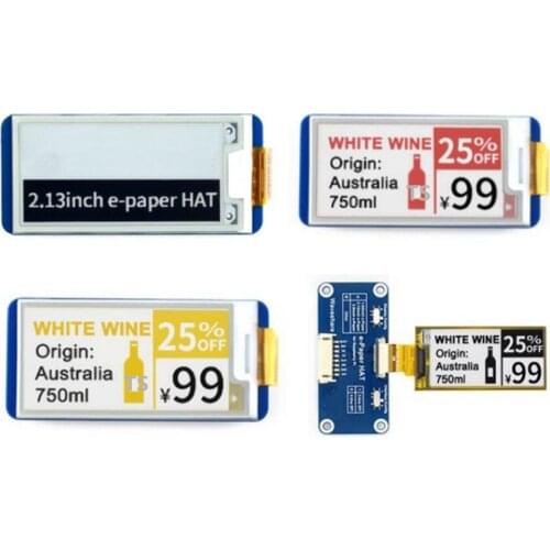 2.13 inch e-Paper HAT for Raspberry 3 B-type electronic ink screen electronic paper display module for Raspberry Pi 4 B