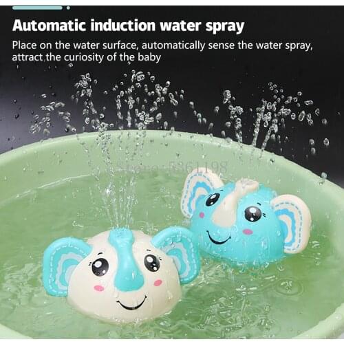 Creative Baby Bath Toys Spray Water Shower Swim Pool Bathing Toys for Kids Electric Elephant Ball with Light Music Children Gift