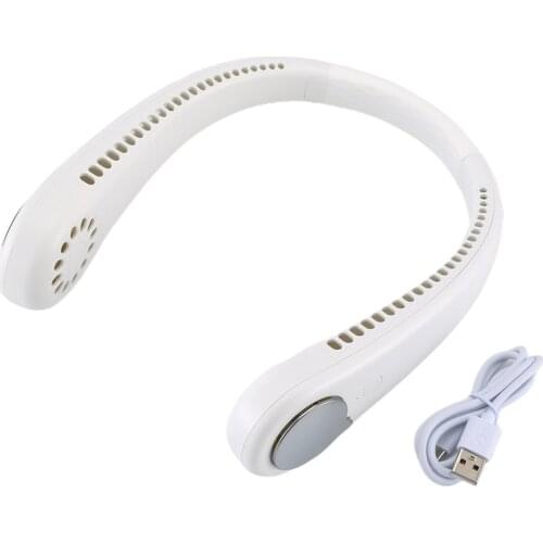 Summer Cooler Neckband Fans With USB Rechargeable Hands-Free Fans Strong Wind Lazy Outdoor Sports Fan