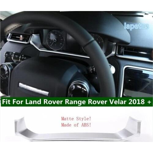 Lapetus Center Dashboard Instrument Decoration Cover Trim Matt Carbon Fiber ABS Fit For Land Rover Range Rover Velar 2018 - 2021