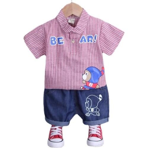 New Summer Baby Boys Clothes Cute Children Cartoon Casual T-Shirt Shorts 2Pcs/Set Toddler Costume Girls Clothing Kids Tracksuits