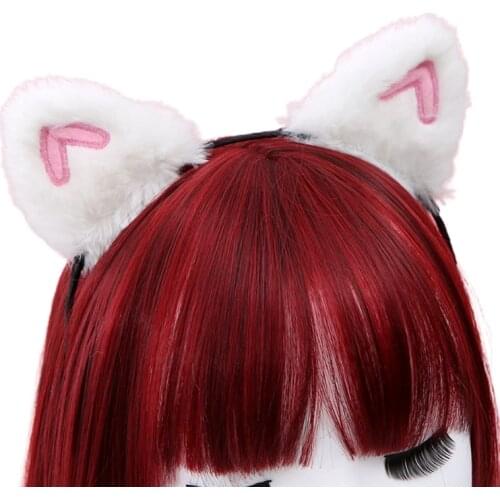 Womens Mens Lolita Cat Ears Hair Hoop Sweet Headbands Hairband Hair Accessories for Christmas Party Video Live H9ED