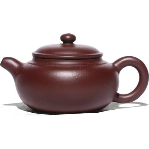 Purple Clay Double Line Antique Pot Zisha Teapot Yixing Handmade Kung-fu Teaware Purple Drinkware For Puer