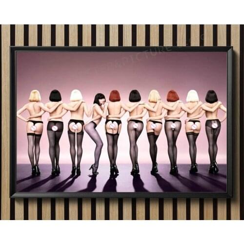 R0212 Sexy Hot Girls Stocking Butts Topless Wall Sticker Silk Poster Art Home Decoration