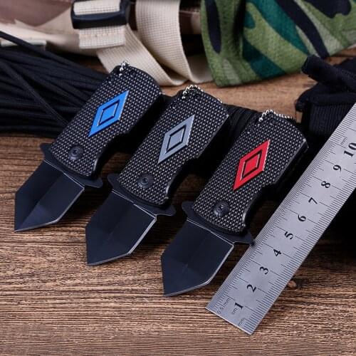 4.06'' Folding Tactical Knife Survival Pocket Knife Camping Hiking Outdoor Hunting Knives Keychain EDC Fishing Self-defense Tool
