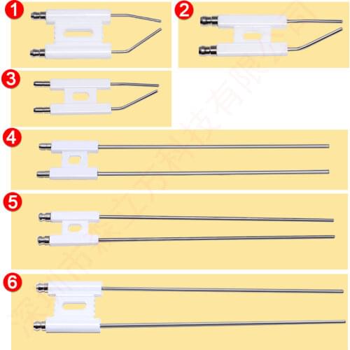 H type burner sparking plug,Double Rod Ceramic Spark Ignition Electrode,Burning Machine Fuel Oil Gas Stove,Ceramic firing needle