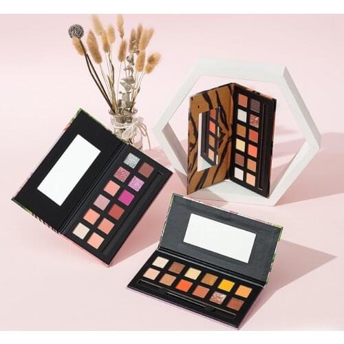 New Brand 12colors Animal Series Makeup Eyeshadow Smooth Matte Diamond Glitter Shadow In Palette Pearl Makeup Set For Beauty