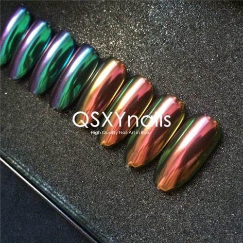 20g/50g HIGH GRADE Chameleon Pigment Red Green Chrome Smooth Rubbing Mirror Powder Nail Glitter for Nail Art Gel Nail Polish