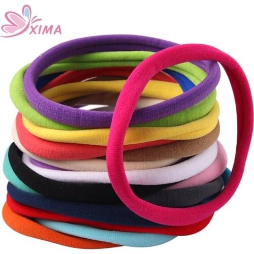XIMA 40PCS/Lot Nylon Super Elastic Headband DIY Ear Bands Newborn Headbands for Hair Bows