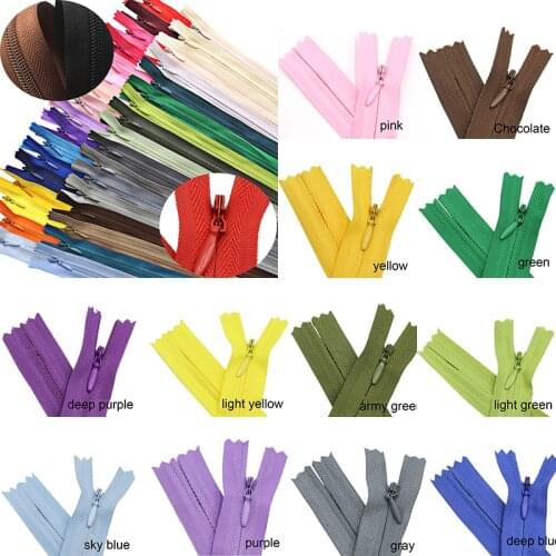 10pcs 15cm Length Closed Nylon Zippers Tailor Trousers Bags Slide Fastener Zippers DIY Garment Sewing Handcraft Accessories
