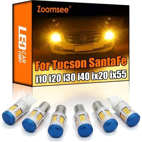 Zoomsee Canbus For Hyundai i10 i20 i30 i40 ix20 ix35 ix55 Tucson Santafe No Hyper Flash Error Vehicle LED Turn Signal Light Bulb