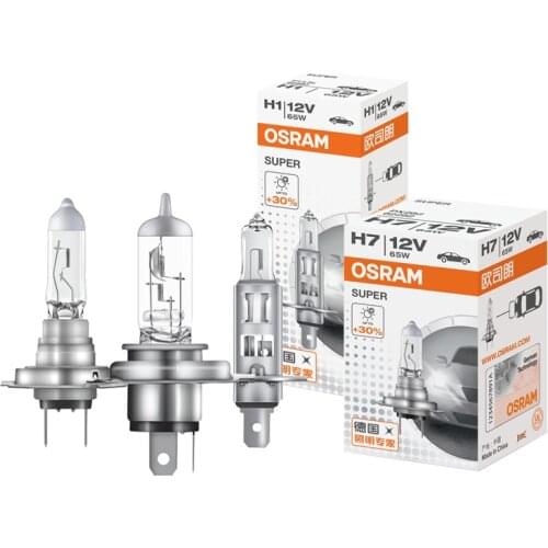 1pc For OSRAM H7 H4 H1 H11 HB2 HB3 HB4 9005 9006 65W Halogen Light 12V 3200K Head Lamp +30% Bright Car Bulb OEM Quality SUPER