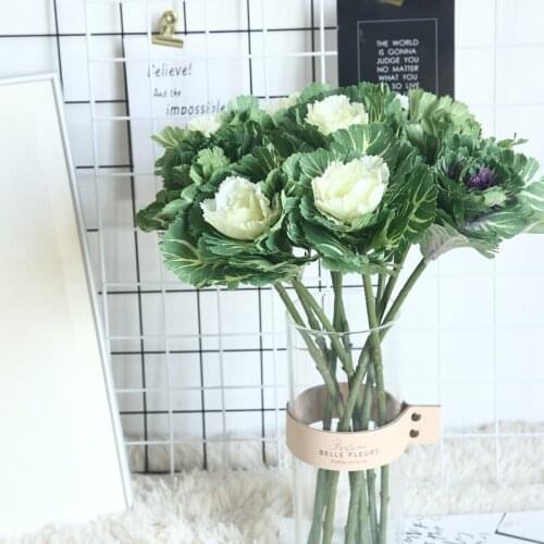 1Pc Olive vegetables branch Artificial flower olive dish cabbage for home decoration wedding holding flowers plants wall