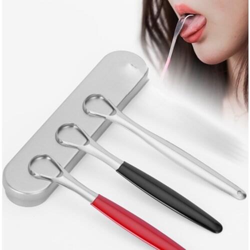 1PC Useful Tongue Scraper Stainless Steel Oral Tongue Cleaner Medical Mouth Brush Reusable Fresh Breath Maker