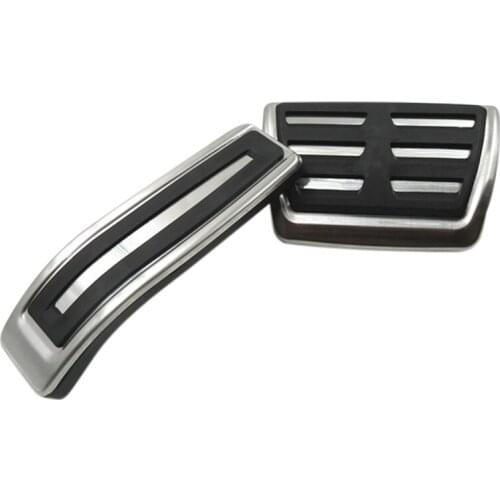 2pcs Automotive Stainless Steel Acceleration Brake Pedal for Q7 Porsche Cayenne Volkswagen Touareg 2007-2015