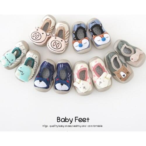 2021 Baby Socks Shoes Cute Animal Summer Rubber Sole Anti-slip Newborn Toddler Shoes Spring and Autumn Childrens Shoes