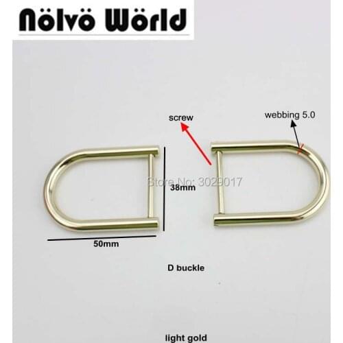 30pcs 5.0mm 38*50mm bags' polished nickel metal Closed d ring china DIY metal accessory online shop free shipping