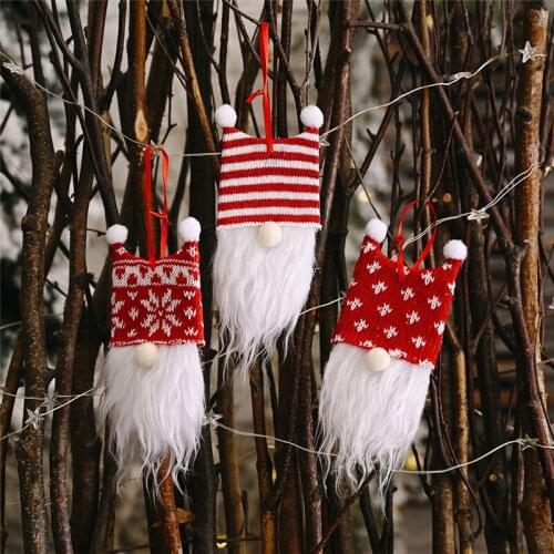 30 Pcs Scandinavian Gnome Christmas Plush Ornaments Xmas Hanging Decorations For Xmas Tree Fireplace Home Decor Wholesale X2