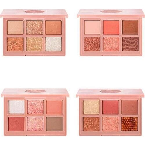 6-Color Matte Eyeshadow Palette Long Lasting Shimmer Make Up Soft and Smooth Texture Healthy and Safe Ingredients