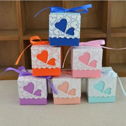 AAA Great 100Pcs/Lot Paper Gift Box Wedding Party Paper Box Cake Food Packaging Candy Cookies Birthday Handmade Lovely Heart Kid
