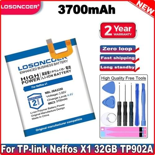 LOSONCOER Good Quality Battery 3100mAh NBL-38A2250 Battery for TP-link Neffos x1 32GB,TP902A TP902C Mobile Phone Batteries