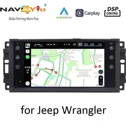 7'' PX5 Android10.0 Octa-Core 4G+64G Car Multimedia Player Radio GPS for Jeep Compass Wrangler Commander Dodge with DSP CarPlay