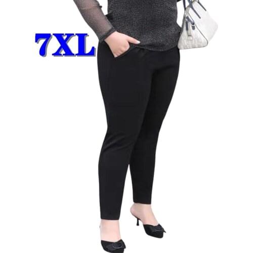 Plus Size Pants Women Clothing Oversized Trousers High Waisted Fashion Office Lady Casual Pantalones 5XL 6XL 7XL Free Shipping