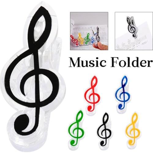 Letter Paper Clip Piano Music Book Paper Sheet Plastic Musical Note Spring Holder Folder for Guitar Violin Musical Notation Clip