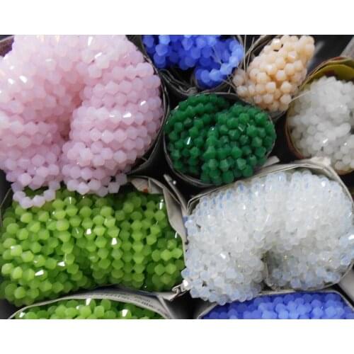 Sale White Colors 100pcs 4mm Bicone Austria Crystal Beads Charm Glass Beads Loose Spacer Bead for DIY Jewelry Making