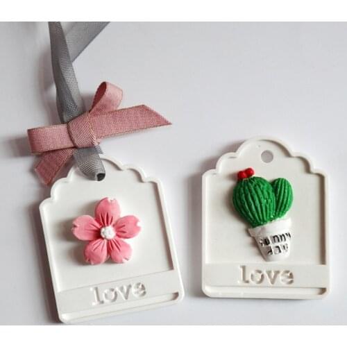 Flower Love Aromatherapy Wax Silicone Mould For Car Pendant Decoration DIY Gypsum Plaster Molds