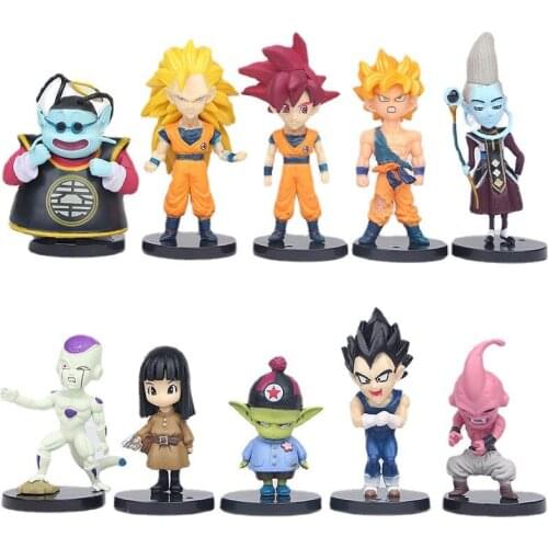 21 Styles Dragon Ball Z Super Saiyan Goku Vegeta Trunks Majin Buu Frieza Beerus Action Figura Anime Figure Collection Model Toys