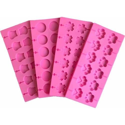12 Consecutive Baked Round Cat Paw Lollipop Mold Star Lollipop Chocolate Chip Mold
