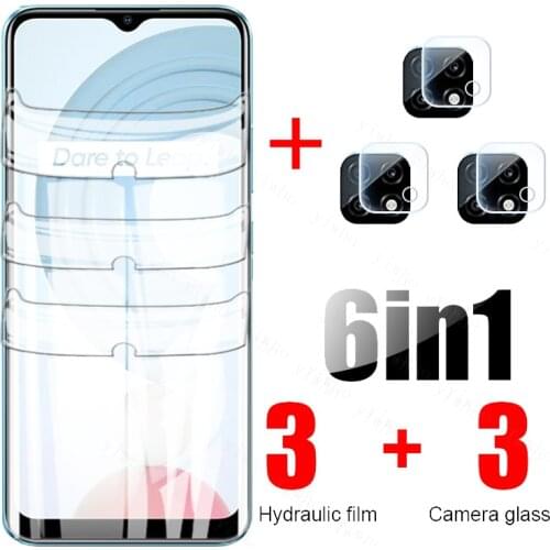 Hydrogel Film Realme C21 C20 C25 Full Cover Camera Tempered Glass For Oppo Realme C17 C11 C15 C12 7 6 8 Pro Screen Protector