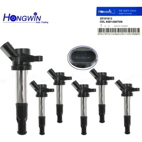 6pcs Ignition Coil for FOR CHEVROLET EPICA 2.0 (105kw)/EPICA 2.5 (115kw) 2006-2011 19005277/96414260/25181813/KM10565/96414260