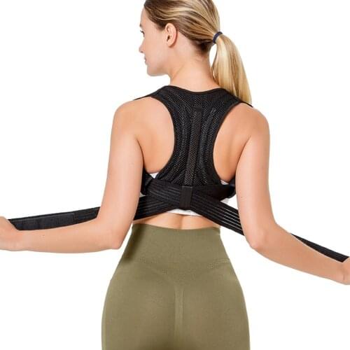 Improve Hunchback Alloy Bar Memory Spring Upper Back Shoulder Posture Corrector Support Belt Pain Relief Brace Spine Belt Men