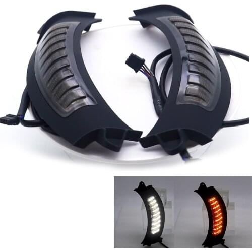 Motorcycle Front Headlight Led Amber Turn Signal Light With White DRL Lamp for Harley Road Glide 2015 2016 2017 2018 2019 2020