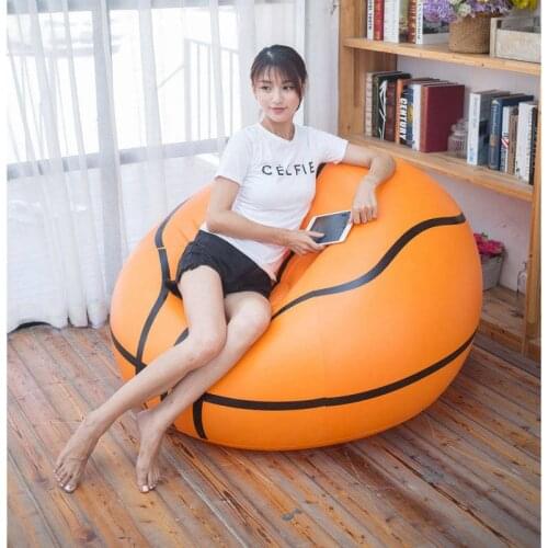 Inflatable Basketball Bean Bag Chair Soccer Ball Air Sofa Indoor Living Room PVC Lounger for Adult Kids Outdoor Lounge Armchair