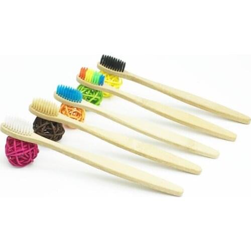 80PCS natural hand-made bamboo toothbrush deep cleaning oral cleaning products free of transportation costs black white