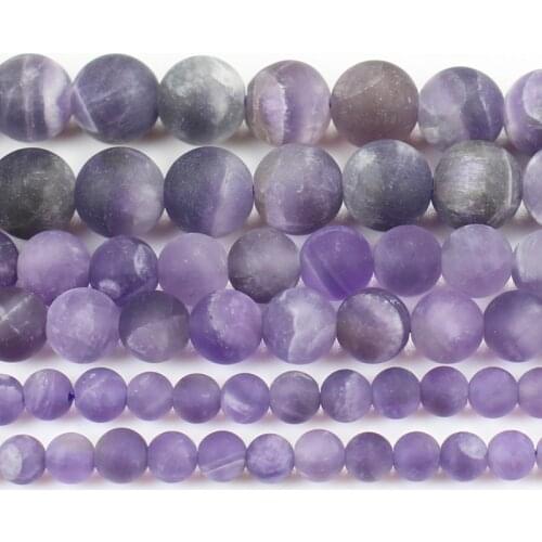 Natural Frost Amethysts 4-12mm Round Beads 15inch ,Wholesale For DIY Jewellery Free Shipping