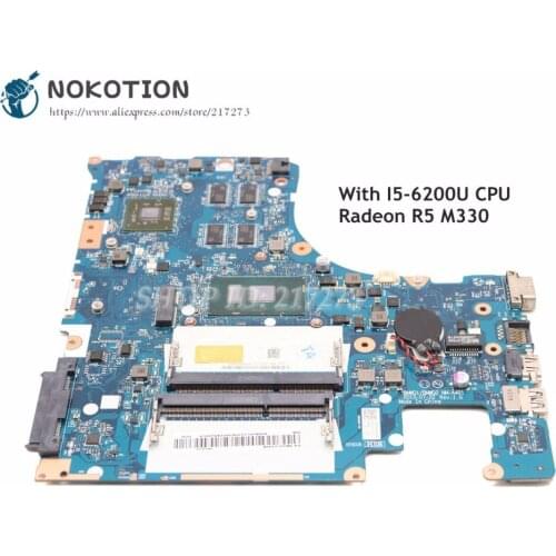 NOKOTION BMWQ1 BMWQ2 NM-A481 For Lenovo IdeaPad 300-15 300-15ISK Laptop Motherboard 15.6 inch I5-6200U CPU R5 M330 GPU