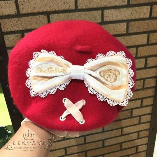 New Hot Disney Cartoon Duffy Pastoral Series Shirley Kawaii Adult Hat Beret Limited Edition Gift Hat Circumference 57cm