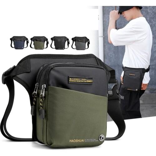 Sports Thigh Bag Men Waist Bag Nylon Watherproof Travel Motorcycle Riding Leg Bag Crossbody Shoulder Pouch Men Belt Pack