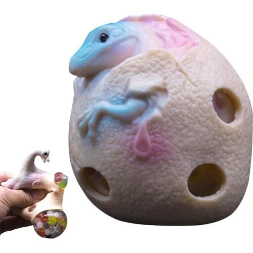 Squeeze Fidget Sensory Toy Dinosaur Colorful Bead Ball Decompression Vent Toy Autism Needs Stress Reliever Toys