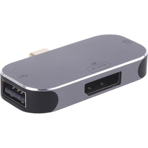 High Efficiency USB-C/Type-C to DP/ USB2.0 Display Port Converter with 100W Charging Port Computer Tablet Adapter